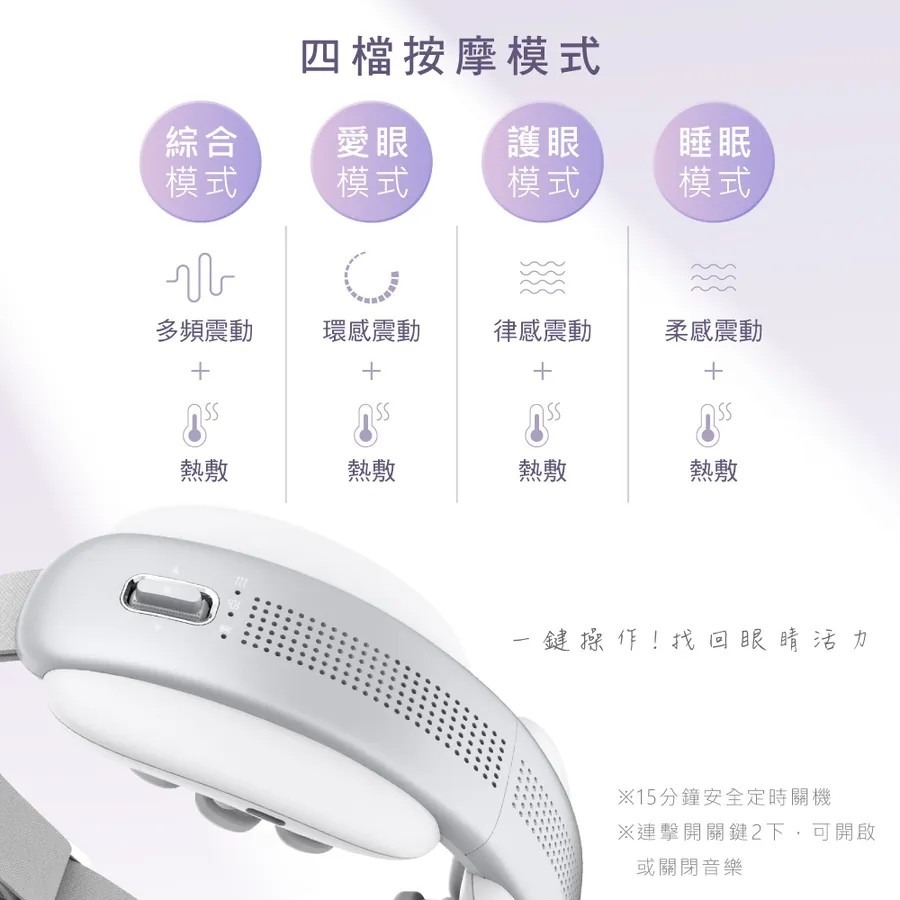 【KINYO】透視熱敷按摩眼罩 IAM-2604 透視熱敷按摩眼罩｜震動熱敷眼罩｜眼睛按摩器｜護眼舒壓【蘑菇生活家電】-細節圖4