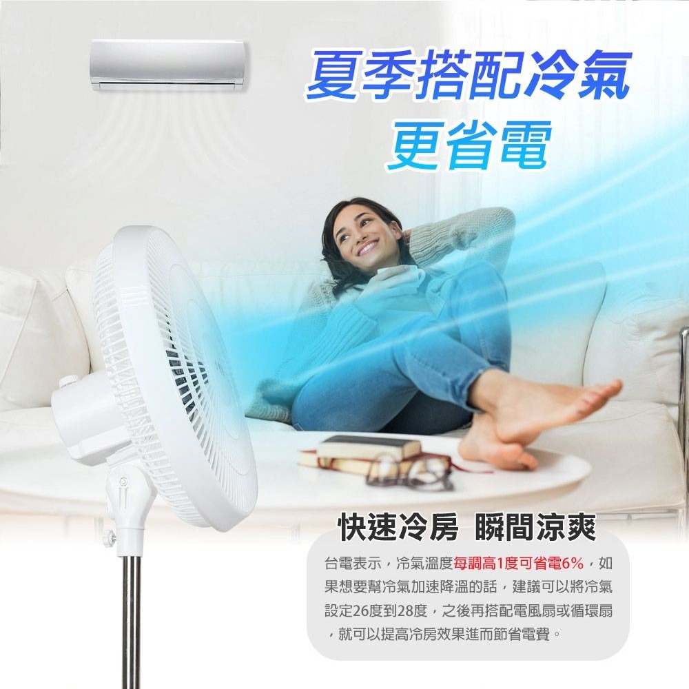 【勳風】16吋循環桌立扇 HFB-K1162 靜音省電 立扇推薦 家用大風量 循環扇 桌立扇 三段風速【蘑菇生活家電】-細節圖3