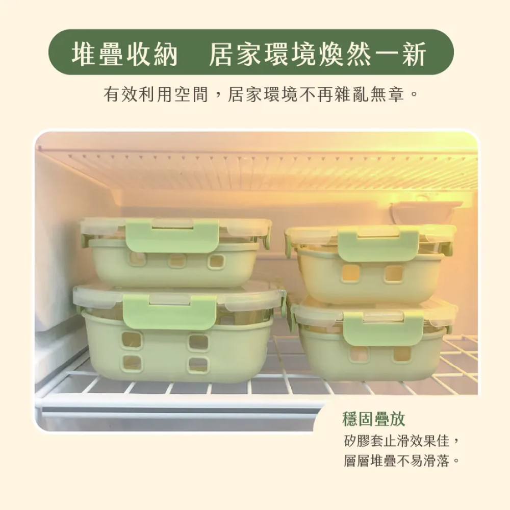 【KINYO】清透耐熱玻璃保鮮盒 370ML 640ML 1050ML 1520ML 微波 烤箱 電鍋【蘑菇生活家電】-細節圖10