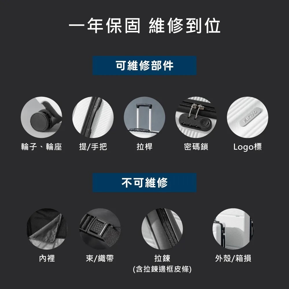 【KINYO】輕鬆裝極簡行李箱 20吋 28吋 KLG-1985 旅行箱 拉桿箱 託運箱 靜音飛機輪【蘑菇生活家電】-細節圖9