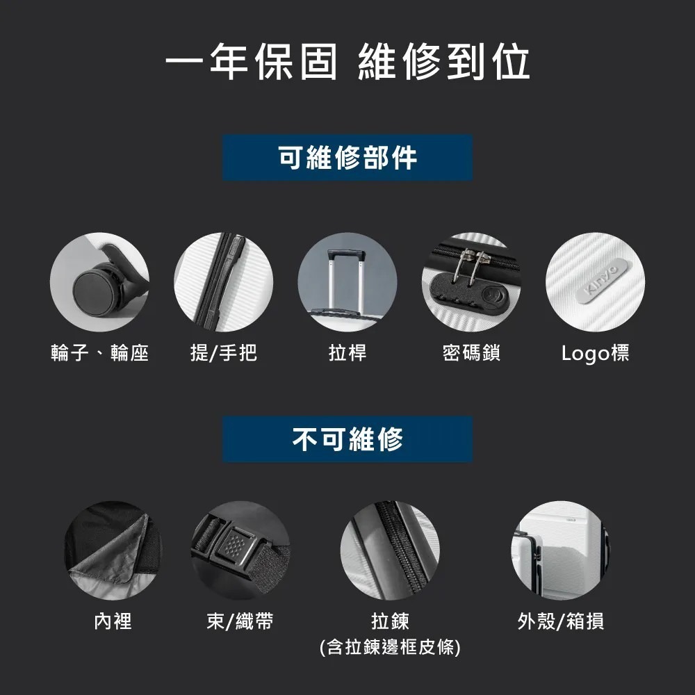 【KINYO】輕鬆裝極簡行李箱 20吋 28吋 KLG-1985 旅行箱 拉桿箱 託運箱 靜音飛機輪【蘑菇生活家電】-細節圖9