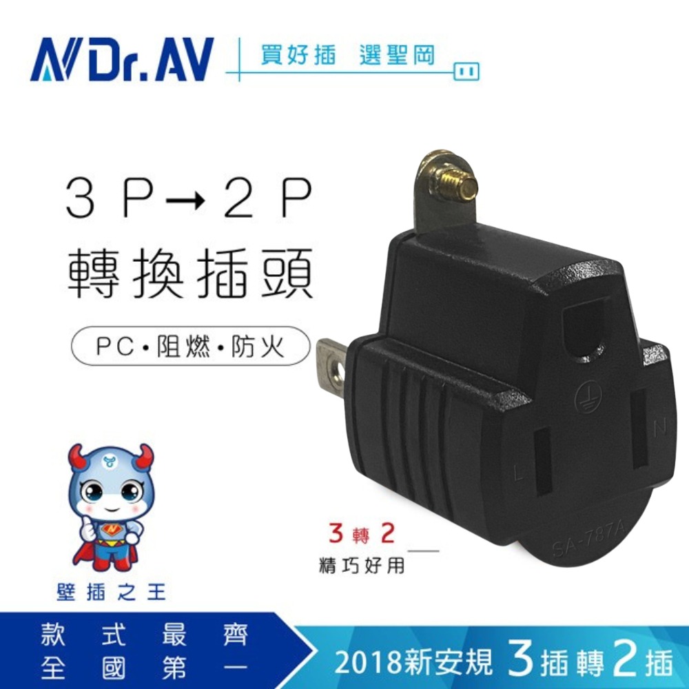 【聖岡科技】電源插座轉換器 3孔變2孔 SA007加購賣場 轉接頭 三轉二 插頭 插座 3P轉2P 壁插【蘑菇生活家電-規格圖10