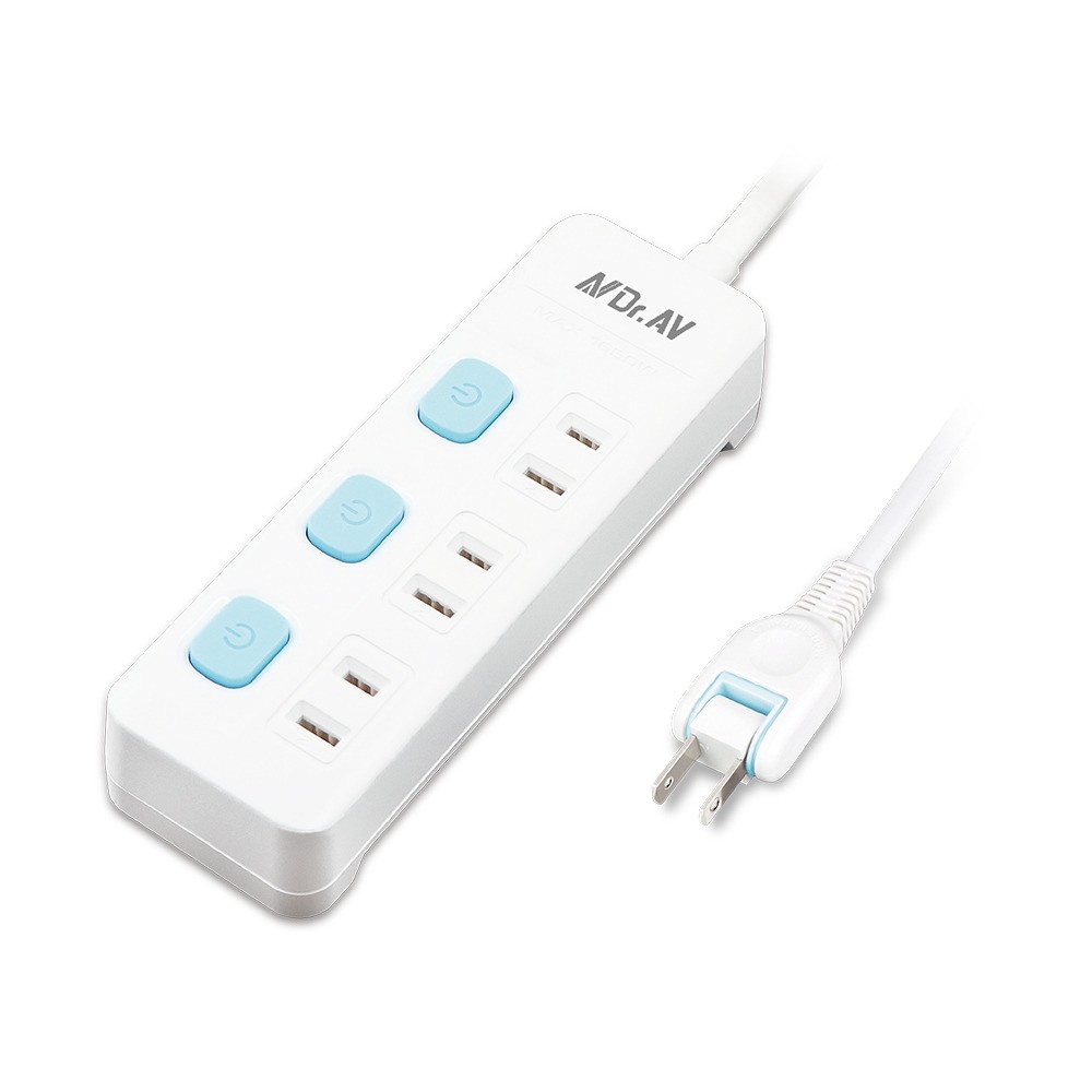 3切3插節能2P延長線3切3插節能2P延長線6尺白色