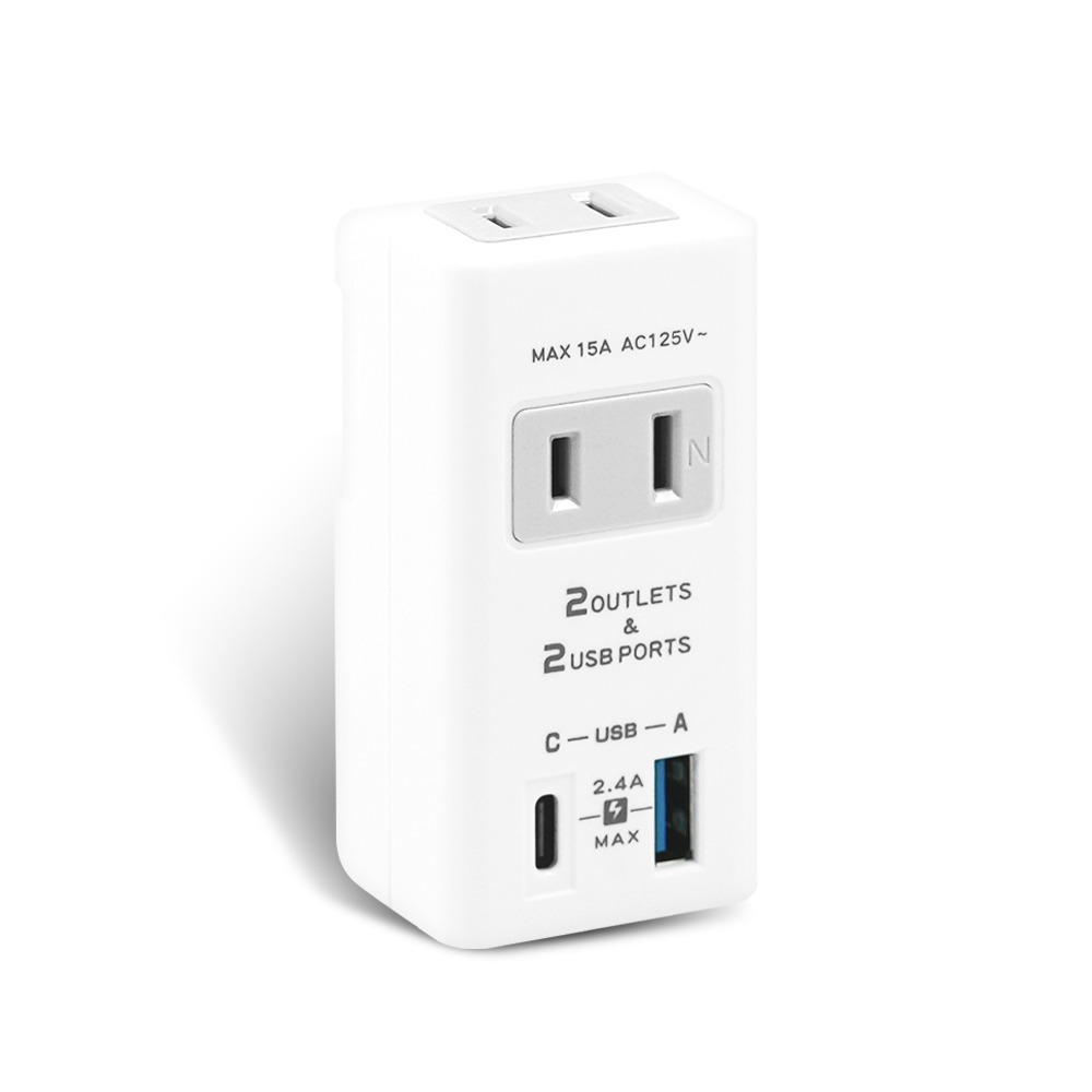 白色1TYPE C+ 1USB +2P*2