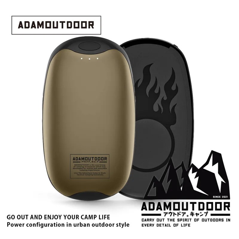 【ADAMOUTDOOR】USB充電式磁吸雙入組 掌心暖爐 黑色 暖手寶 交換禮物 露營 爬山 【蘑菇生活家電】-細節圖11