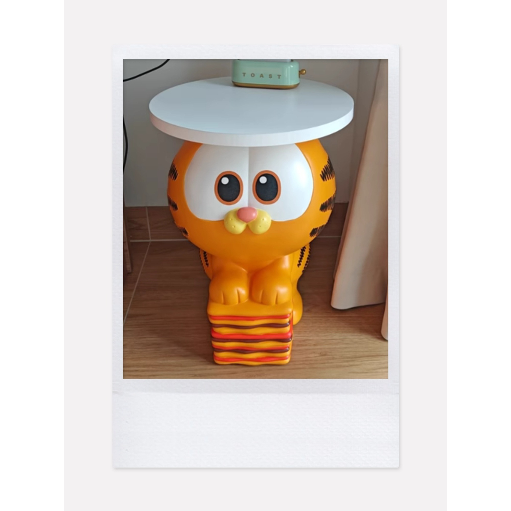 [Bobo’s C 🐱］加菲貓千層派茶几 茶几 加菲貓 創意 客廳 家具 桌子 床頭櫃 零食桌 邊几-細節圖4