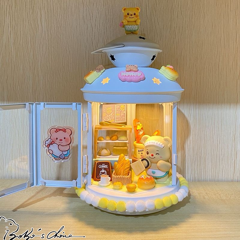 【𝑩𝒐𝑩𝒐’𝒔 𝑪 🐱】 黃油小熊USB充電小夜燈 小夜燈 黃油小熊 裝飾 送禮 生日禮物 可愛 紀念日-細節圖3