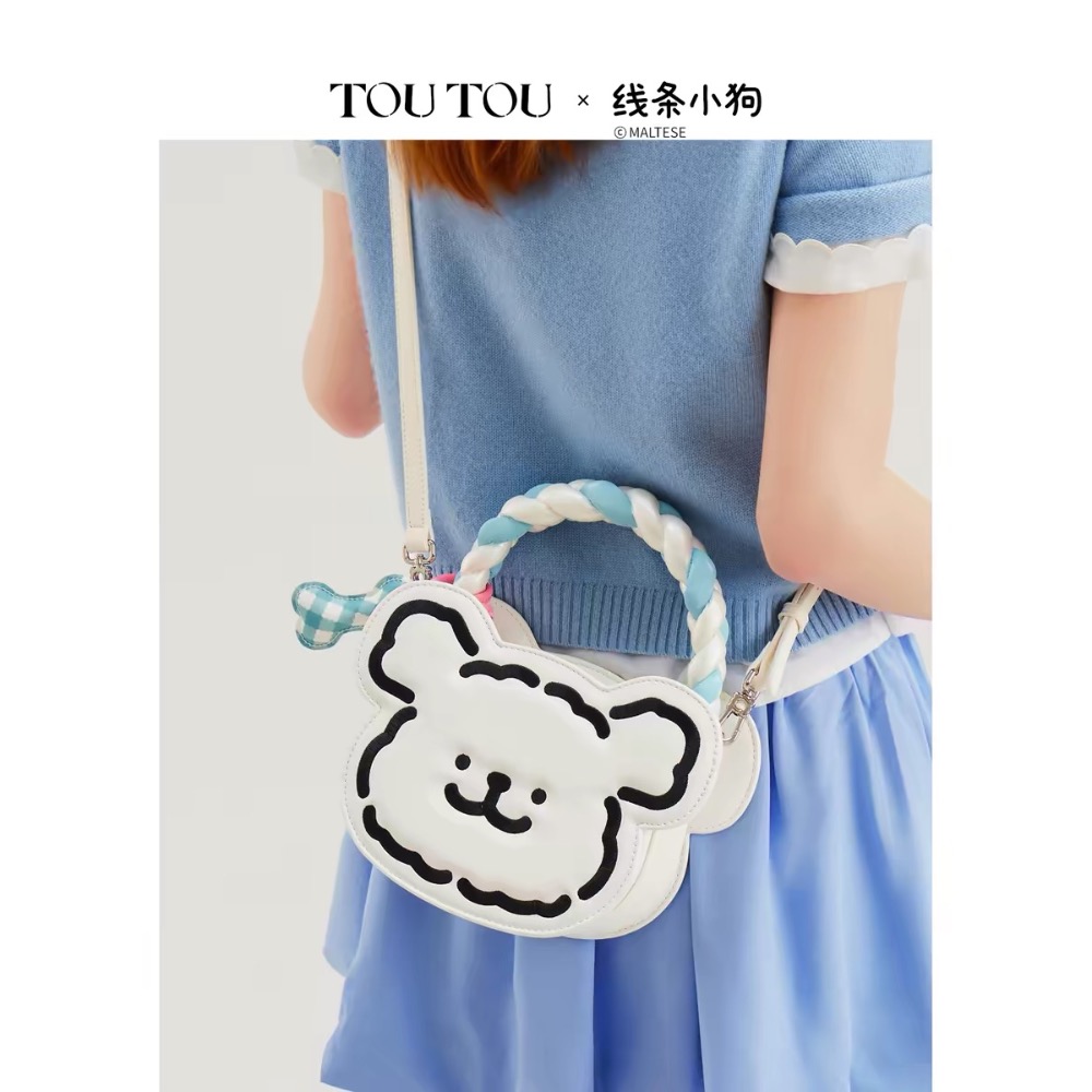 【𝑩𝒐𝑩𝒐’𝒔 𝑪 🐱】 ✨ TOUTOU×線條小狗聯名款造型斜背包 可愛手提包 送女友禮物 側背包 手拿-細節圖2