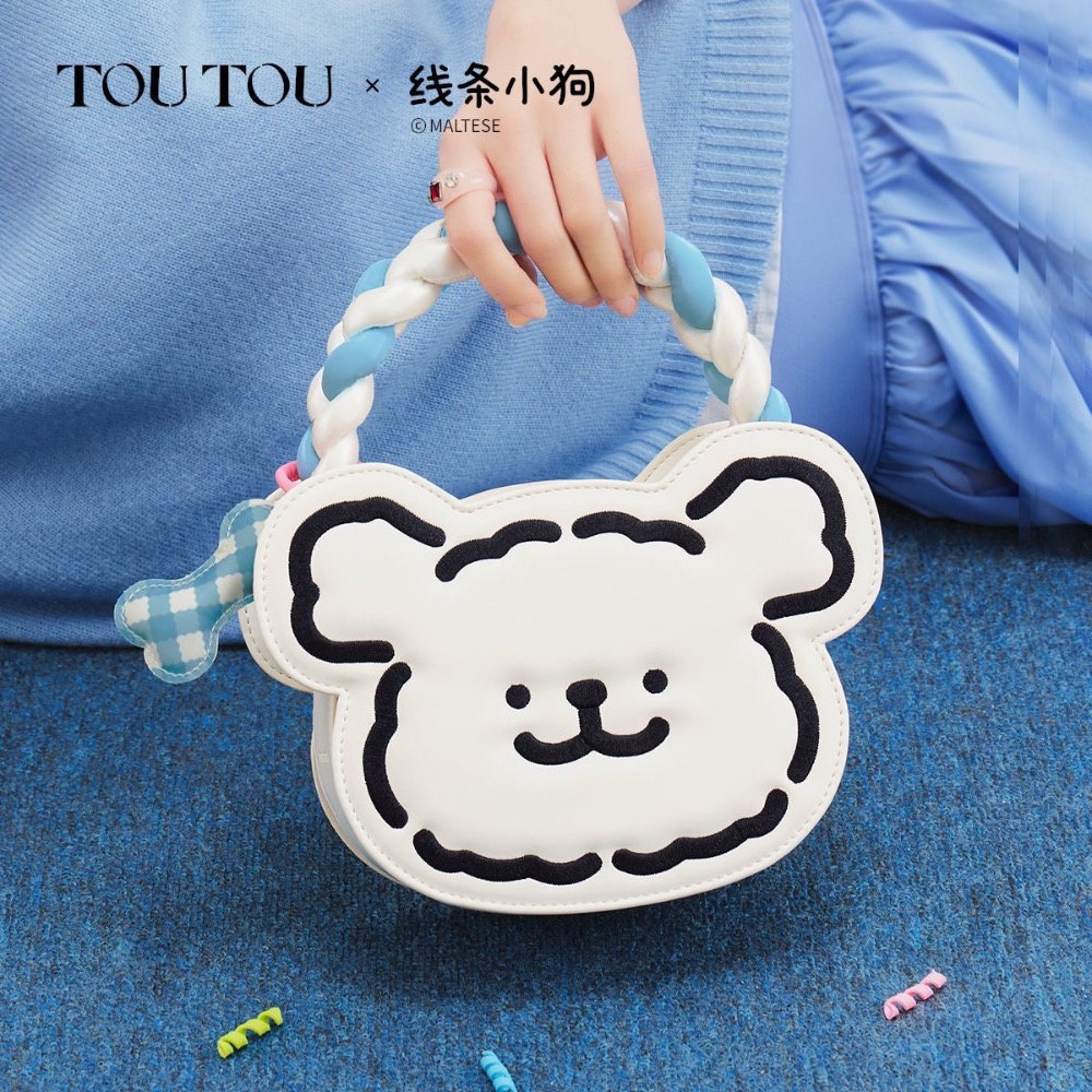 【𝑩𝒐𝑩𝒐’𝒔 𝑪 🐱】 ✨ TOUTOU×線條小狗聯名款造型斜背包 可愛手提包 送女友禮物 側背包 手拿-細節圖5