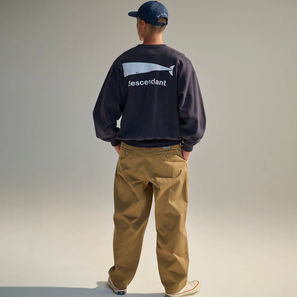 DESCENDANT 24SS CACHALOT CREW NECK 背大鯨刺繡-細節圖2