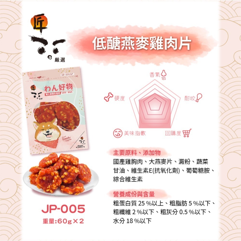 【擊掌寵物】匠嚴選系列 純手工職人烘培 - 狗零食 貓狗點心 貓狗零食 狗狗零食 寵物肉乾 狗狗肉乾-規格圖4