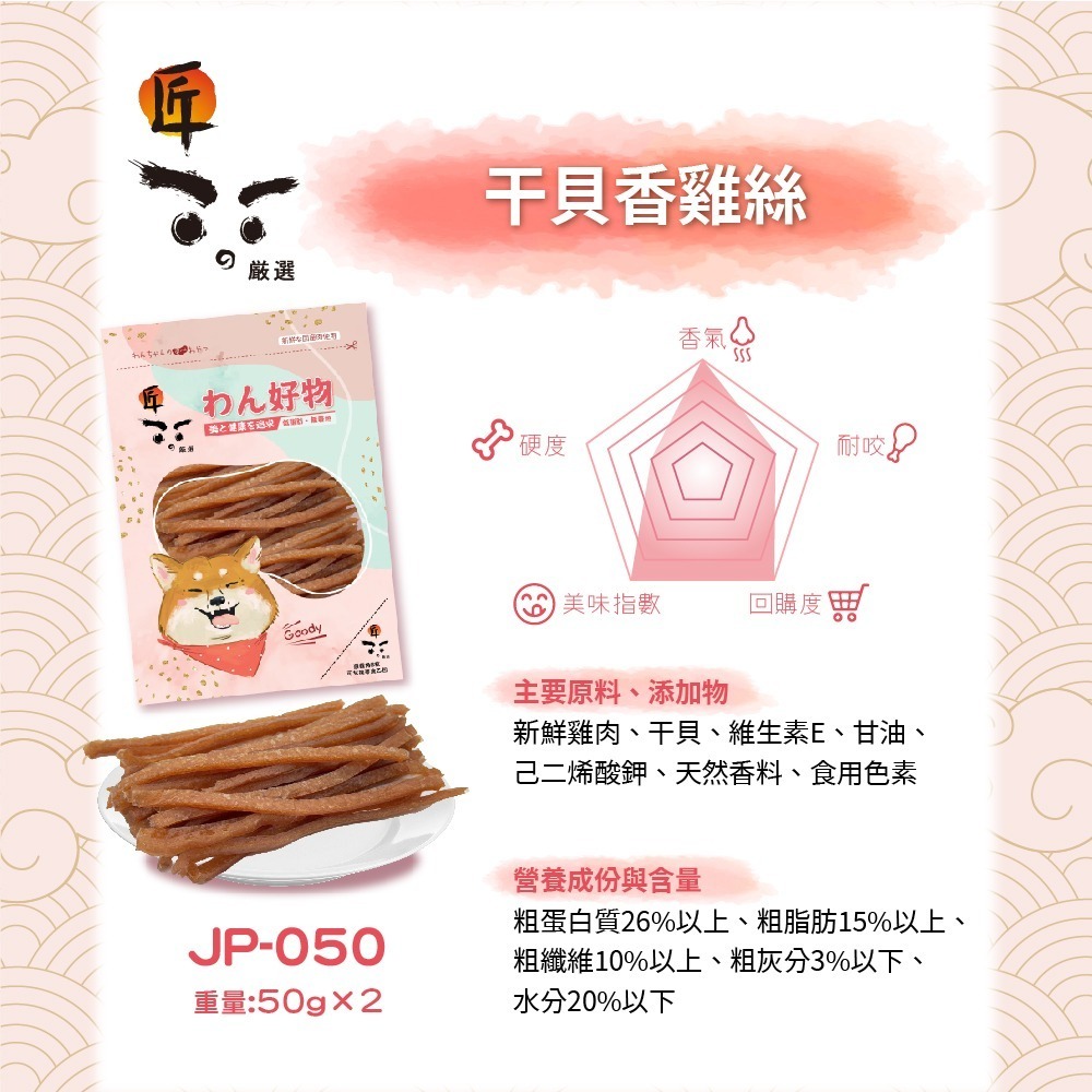 【擊掌寵物】匠嚴選系列 純手工職人烘培 - 狗零食 貓狗點心 貓狗零食 狗狗零食 寵物肉乾 狗狗肉乾-規格圖4