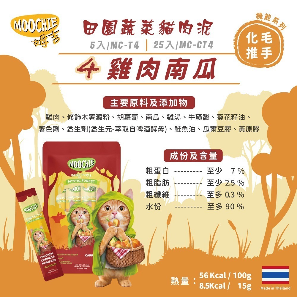 【擊掌寵物】MOOCHIE 姆吉 貓肉泥系列 貓條 貓泥 貓肉泥 貓零食 貓點心 補水神器 機能肉泥 營養肉泥-規格圖5