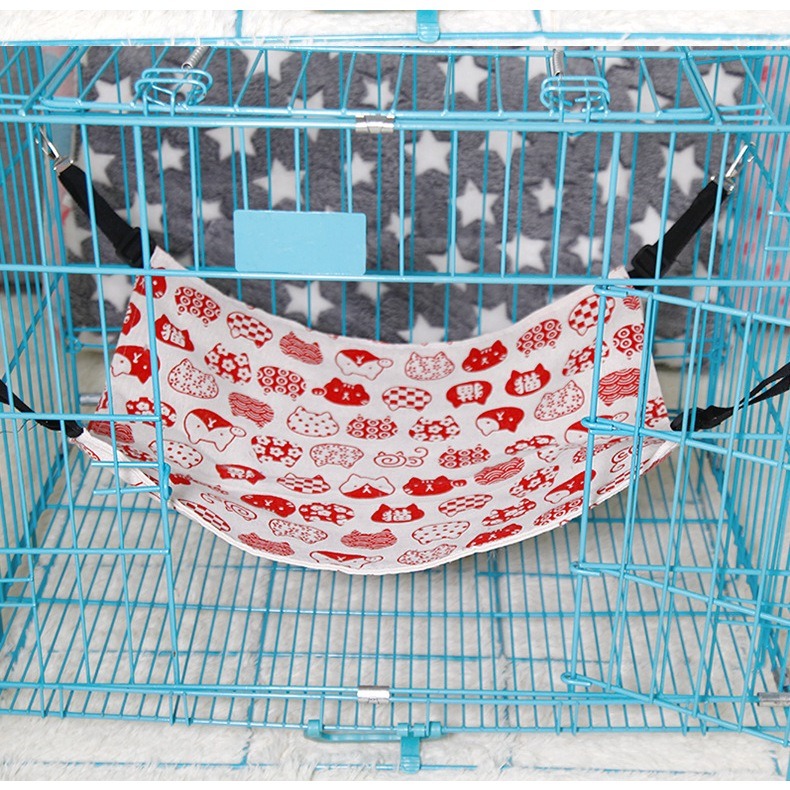 【擊掌寵物】透氣吊床（無加絨） 貓吊床 睡窩 彈性網眼布 穩固貓吊床-規格圖1