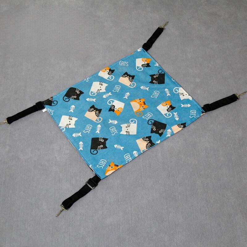 【擊掌寵物】透氣吊床（無加絨） 貓吊床 睡窩 彈性網眼布 穩固貓吊床-規格圖1