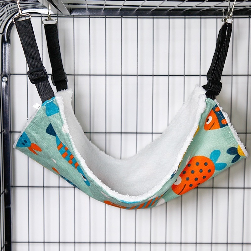 【擊掌寵物】 ＇加絨款＇四季通用貓咪吊床 睡窩 彈性網眼布 穩固貓吊床-規格圖1