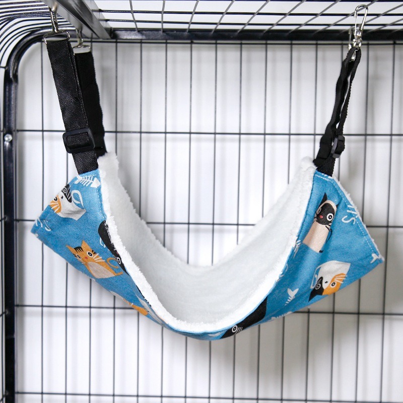 【擊掌寵物】 ＇加絨款＇四季通用貓咪吊床 睡窩 彈性網眼布 穩固貓吊床-規格圖1