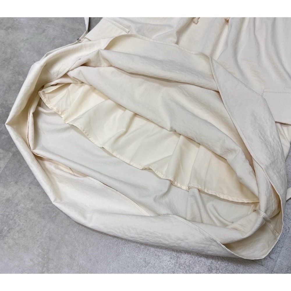 【預購】百搭男友風抽繩工裝長裙-細節圖10