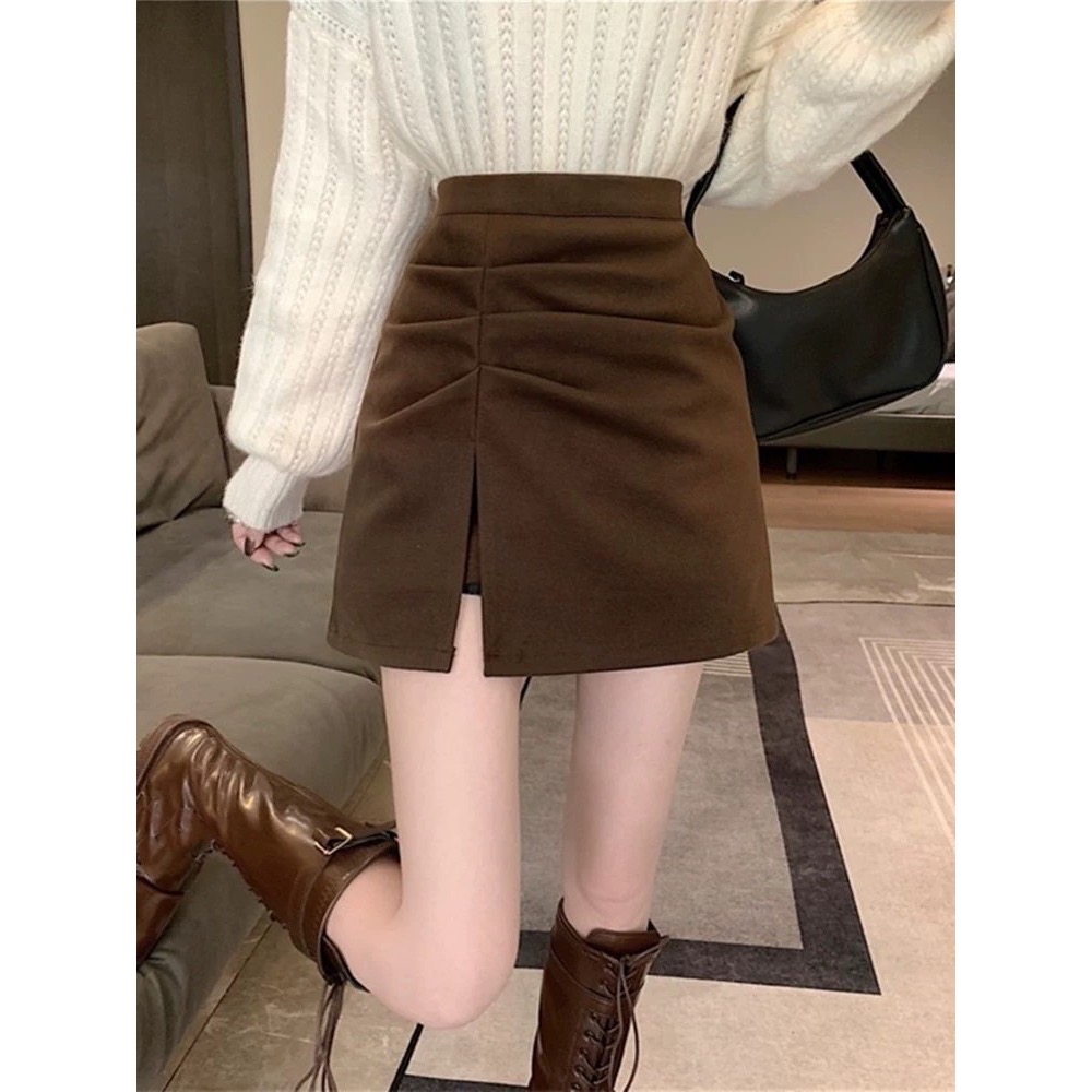 【預購】秋冬開叉半身裙-細節圖2