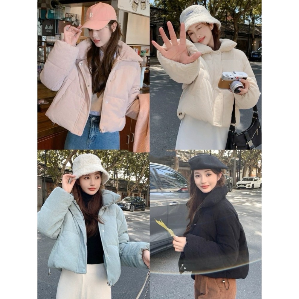 燈芯絨鋪棉外套-細節圖2