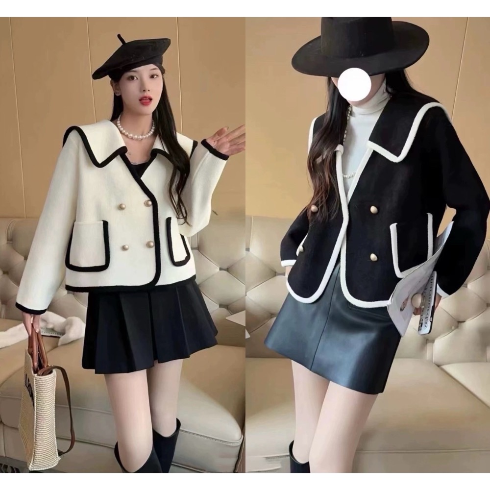 翻領學院風氛圍感上衣｜外套-細節圖2