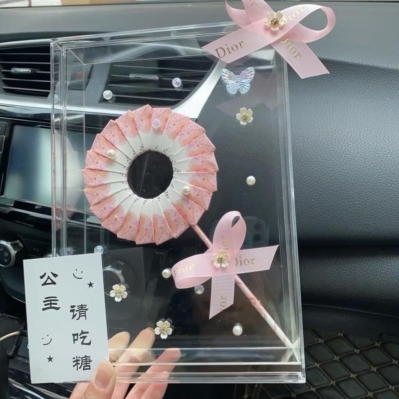 ⚡️24小時出貨現貨發票⚡️公主請吃糖材料包 附提袋 有錢花 鈔票盒-細節圖3