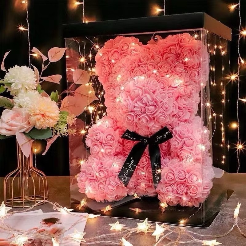 ⚡️開發票當天出貨⚡️多色玫瑰花熊 25cm 情人節禮物-規格圖8