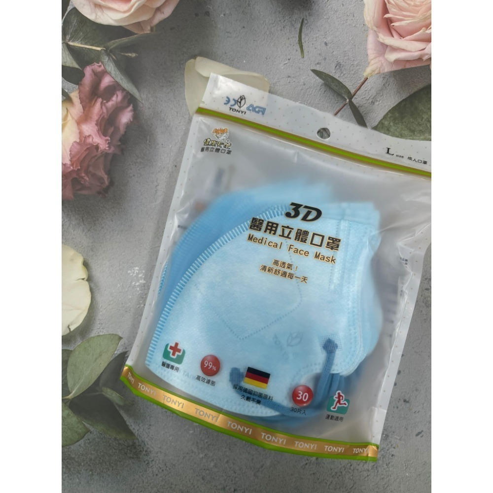 【宜購坊】健康天使 3D成人立體醫用口罩 鬆緊帶 (30入/袋)-規格圖7