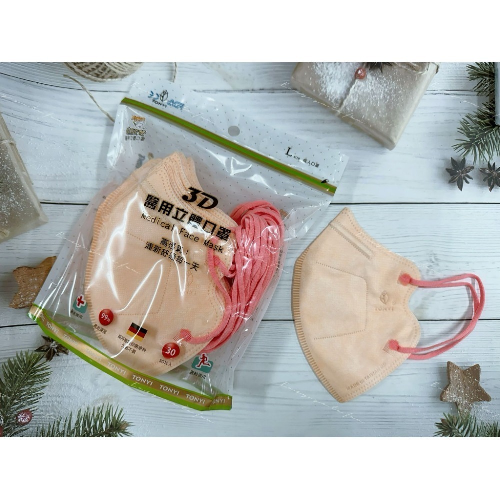 【宜購坊】健康天使 3D成人立體醫用口罩 鬆緊帶 (30入/袋)-規格圖7