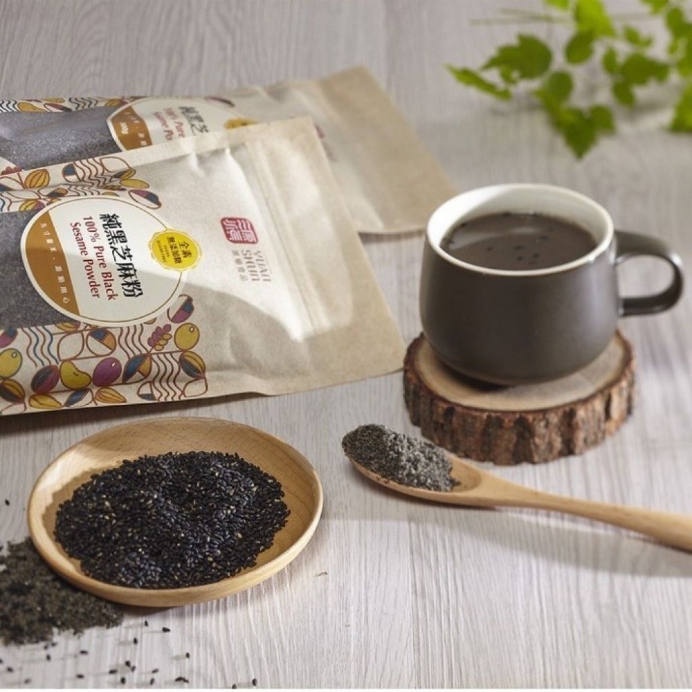 【宜購坊】 源順 純紫山藥粉 450g/黑豆五穀粉 (無糖) 500g/純黑芝麻粉 400g 台灣製-細節圖7