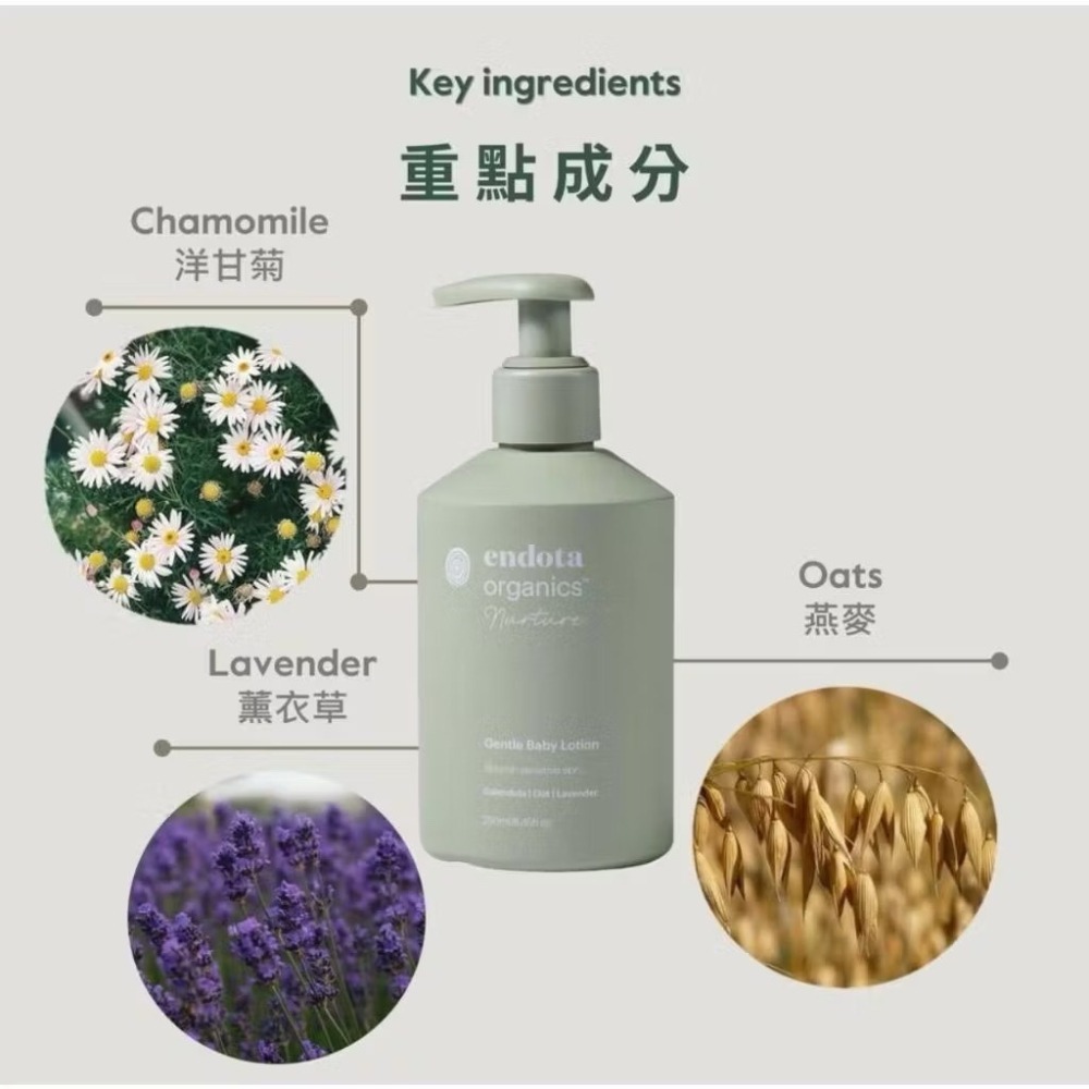 【endota】溫和有機寶貝乳液 Gentle Baby lotion 250ml  公司貨-細節圖4