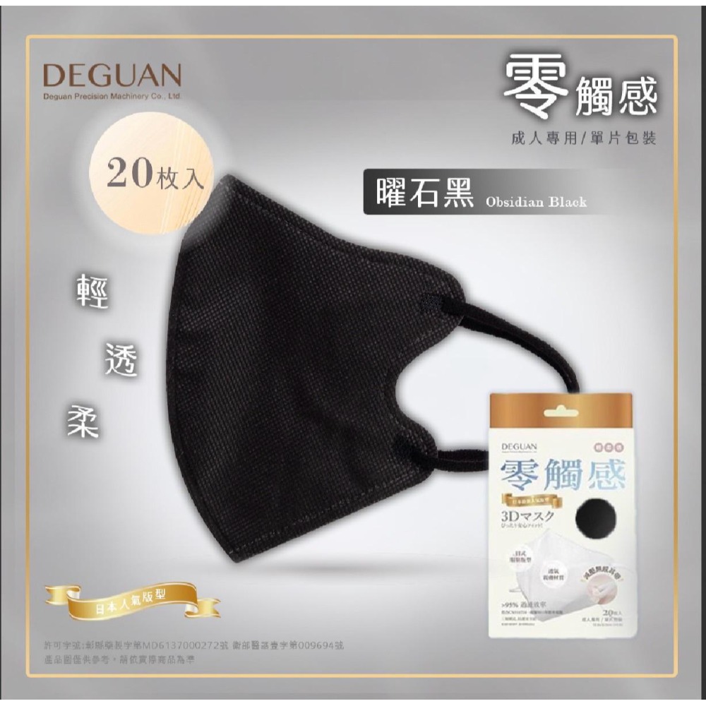 【宜購坊】德冠 成人單片獨立包裝  零觸感3D立體醫用口罩   (20入/盒)-規格圖3