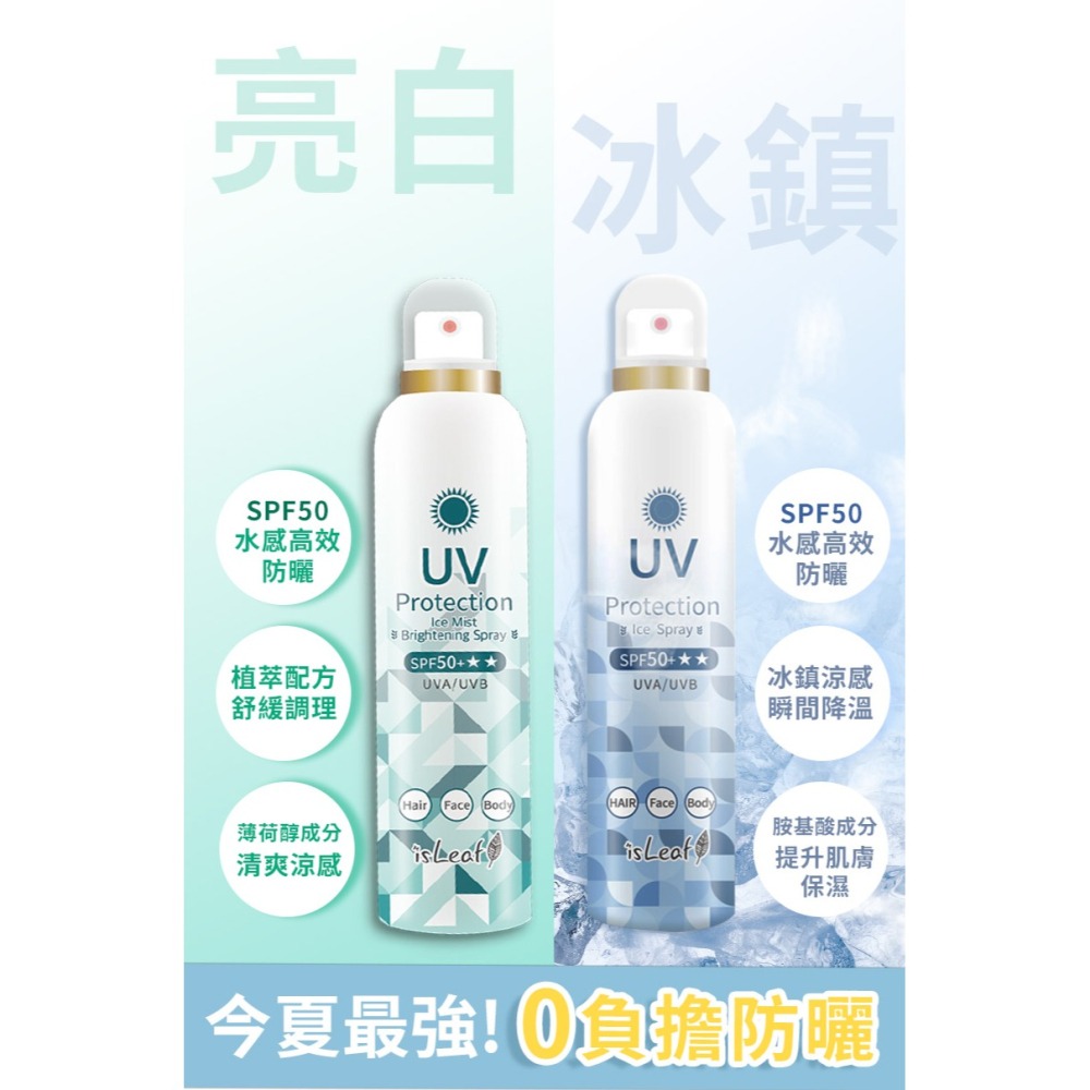 【韓國 isLeaf】超水感高效防曬噴霧 (180ml / 2款）-細節圖2