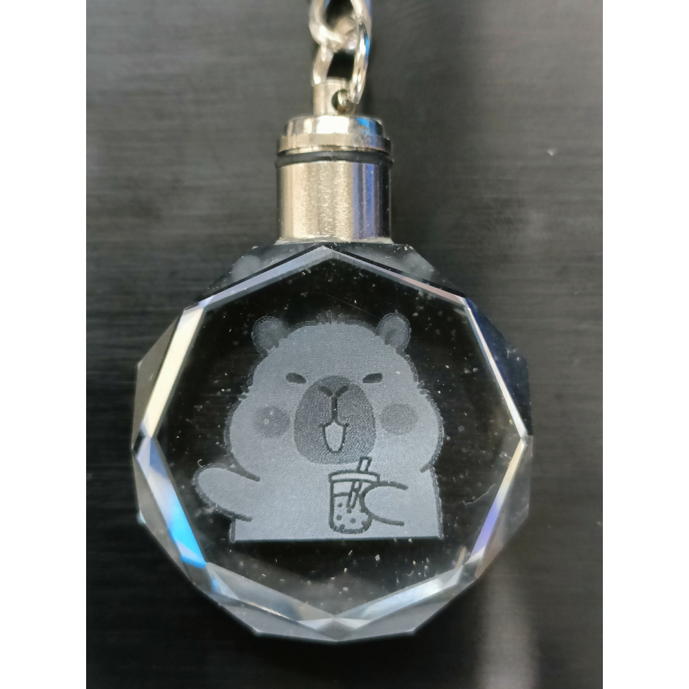 (最低20個)水晶鑰匙圈 彩色LED燈 客製化訂製 婚禮小物 情侶送禮 紀念品 畢業 公司 尾牙 贈品 禮品 宮廟小物-細節圖3