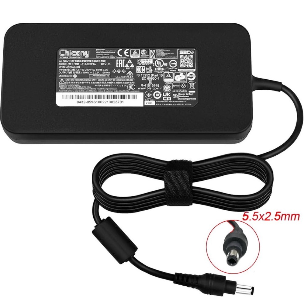 Chicony 群光 120W 原廠變壓器 19V 6.32A 充電器 A15-120P1A微星 華碩5.5*2.5mm-細節圖4