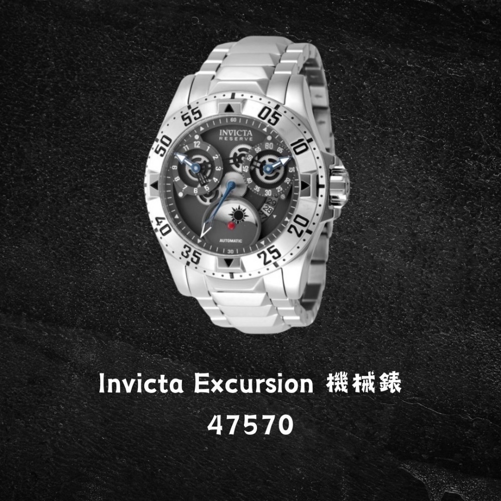 英威塔 旅途 Invicta Excursion 日月星晨 鋼帶機械錶-規格圖4