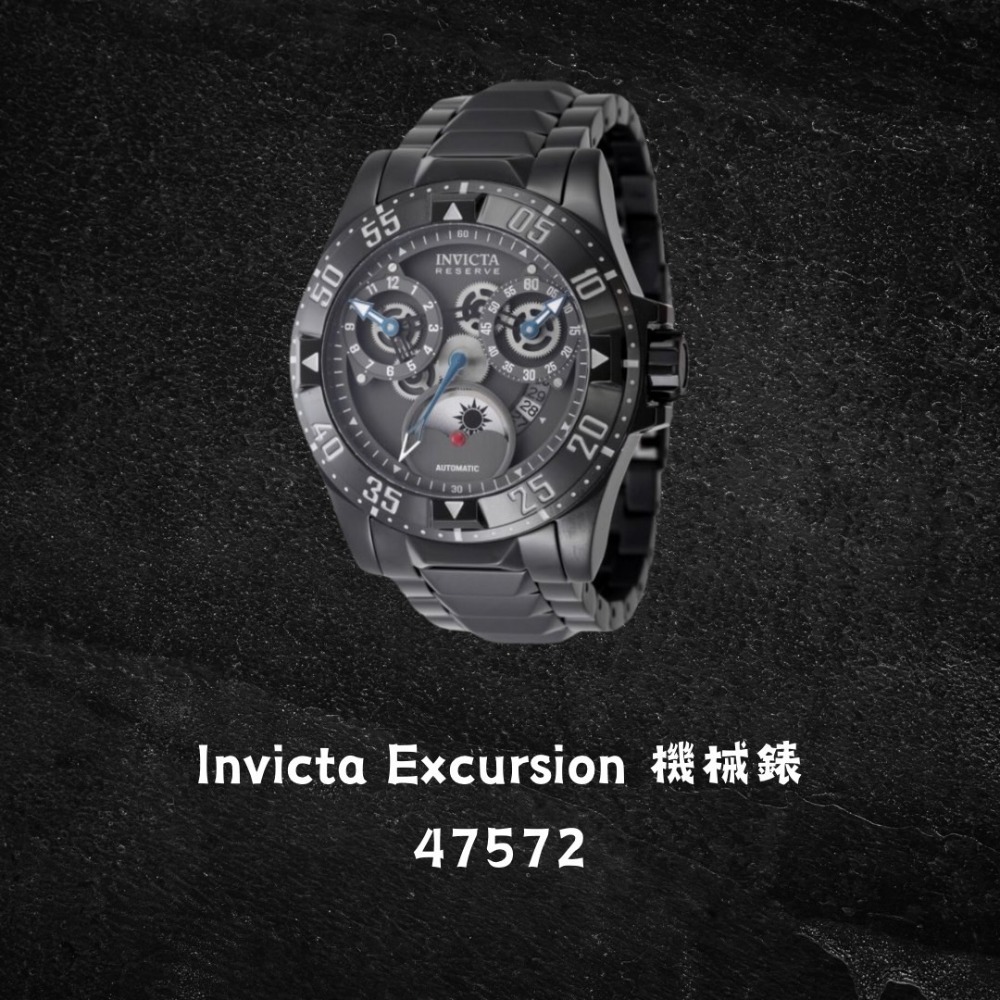 英威塔 旅途 Invicta Excursion 日月星晨 鋼帶機械錶-規格圖4