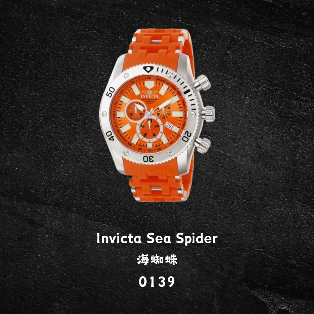 英威塔 海蜘蛛 聚氨酯錶帶 石英錶 瑞士 Invicta Sea Spider-規格圖4