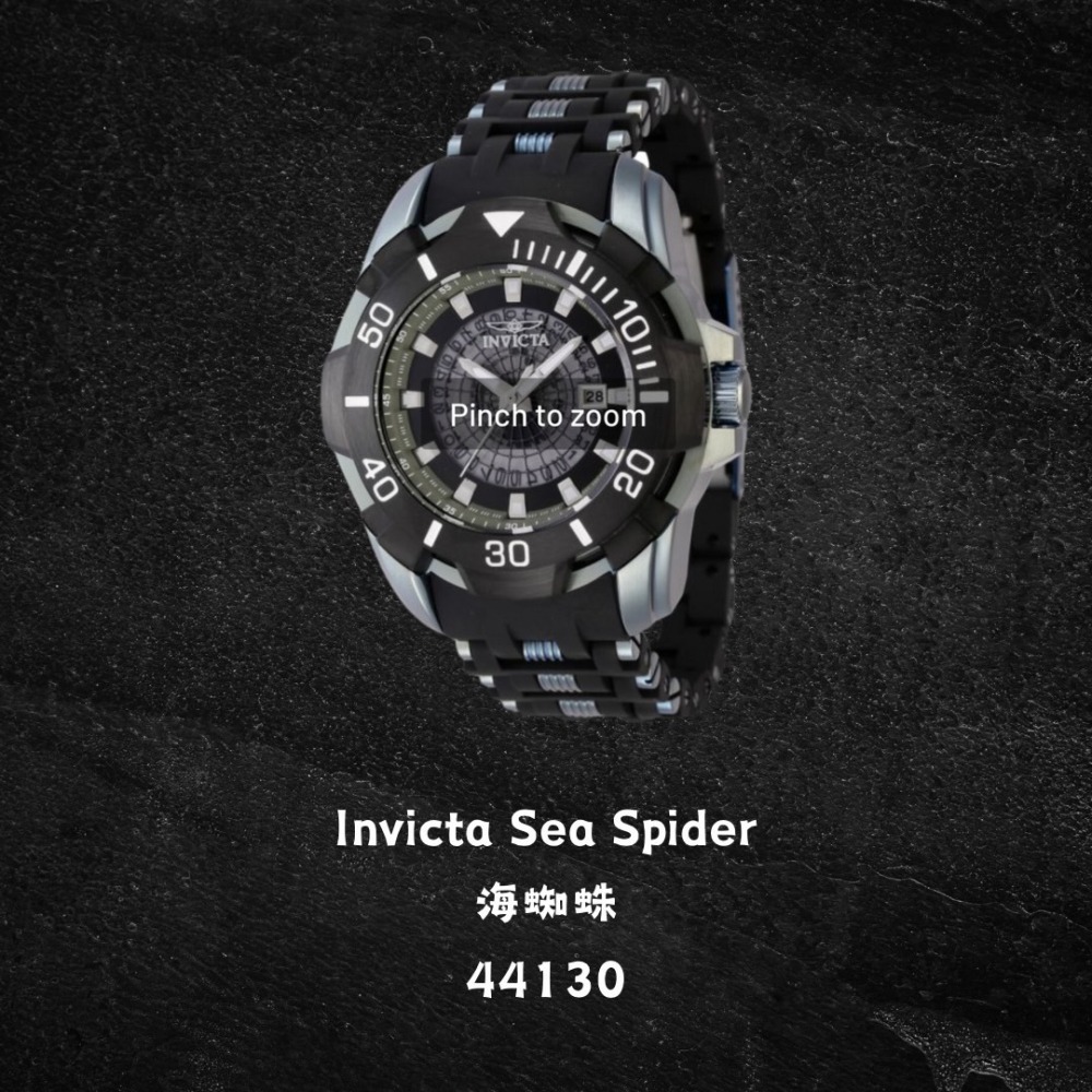 英威塔 海蜘蛛 聚氨酯錶帶 石英錶  Invicta Sea Spider-細節圖2