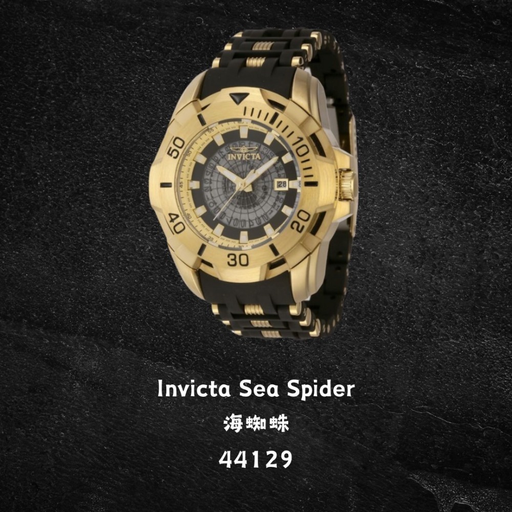 英威塔 海蜘蛛 聚氨酯錶帶 石英錶  Invicta Sea Spider-規格圖4