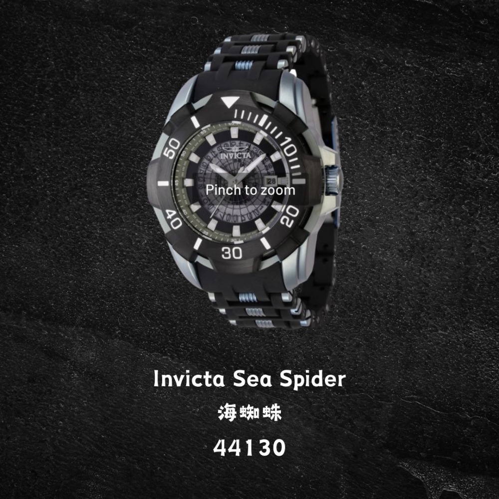 英威塔 海蜘蛛 聚氨酯錶帶 石英錶  Invicta Sea Spider-規格圖4