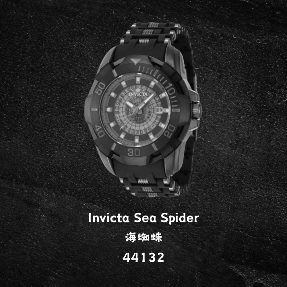 英威塔 海蜘蛛 聚氨酯錶帶 石英錶  Invicta Sea Spider-規格圖4