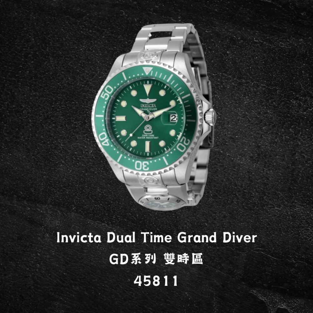英威塔 雙時區 水鬼 機械錶 Invicta Grand Diver 開背簍空-規格圖8
