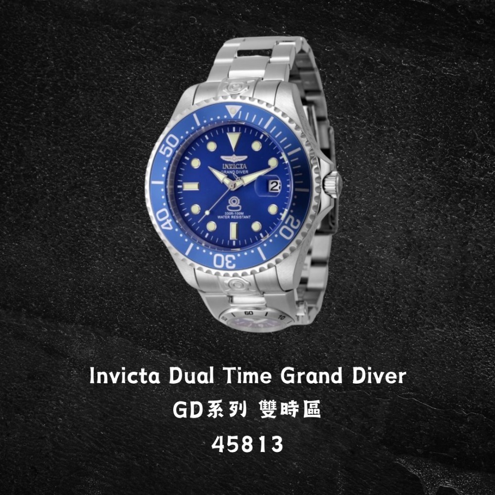 英威塔 雙時區 水鬼 機械錶 Invicta Grand Diver 開背簍空-規格圖8