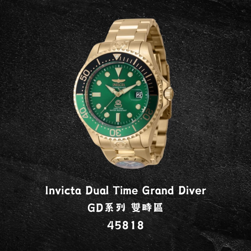 英威塔 雙時區 水鬼 機械錶 Invicta Grand Diver 開背簍空-細節圖3