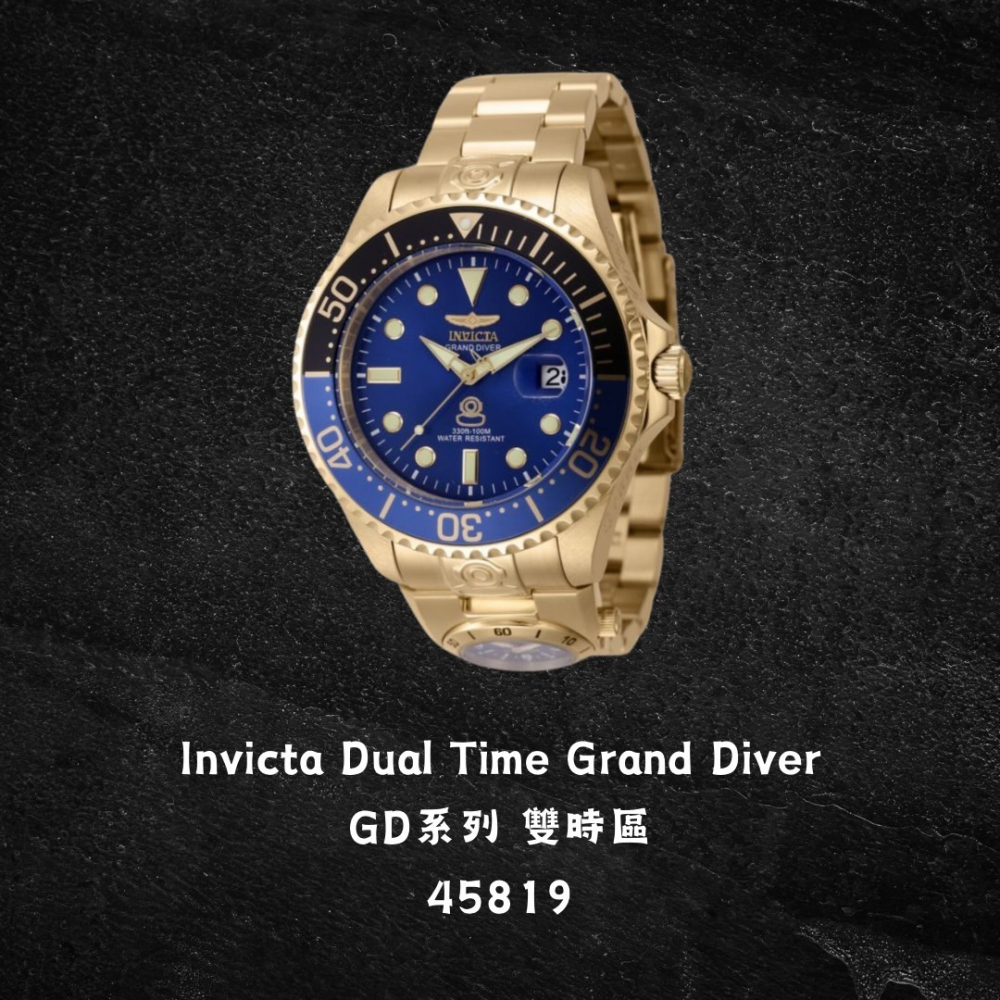 英威塔 雙時區 水鬼 機械錶 Invicta Grand Diver 開背簍空-細節圖4