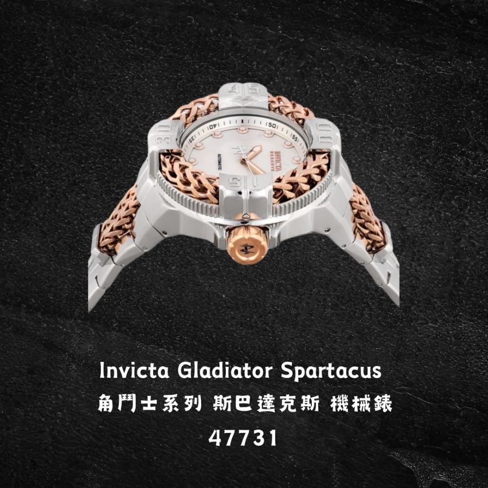 英威塔 角鬥士 斯巴達克斯 Invicta Gladiator Spartacus 機械錶 錶殼錶帶帶有鋼索鏈條設計-細節圖2