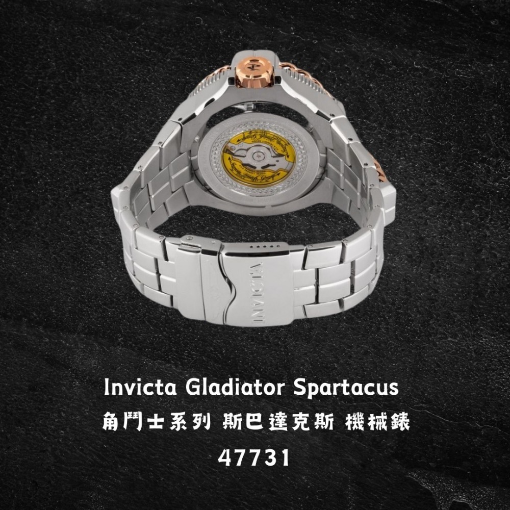 英威塔 角鬥士 斯巴達克斯 Invicta Gladiator Spartacus 機械錶 錶殼錶帶帶有鋼索鏈條設計-細節圖3