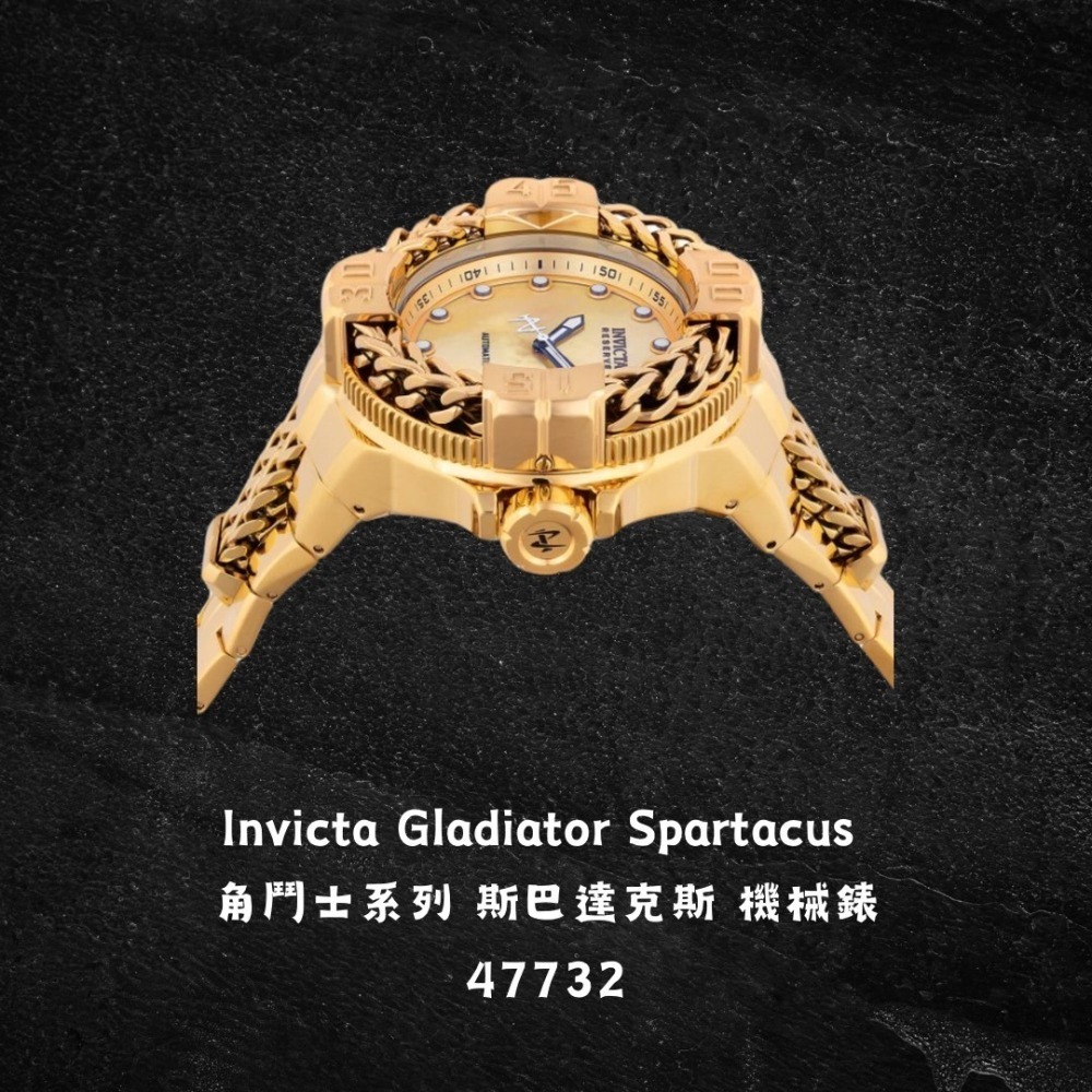 英威塔 角鬥士 斯巴達克斯 Invicta Gladiator Spartacus 機械錶 錶殼錶帶帶有鋼索鏈條設計-細節圖4