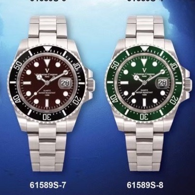 范倫鐵諾古柏 valentino coupeau  范倫鐵諾 古柏 水鬼腕錶 石英錶 潛水錶-細節圖5